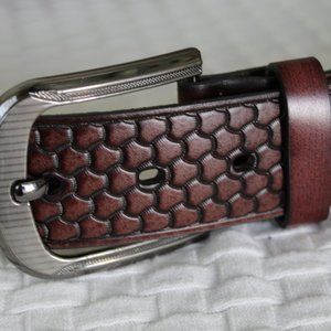 Canyon Sky Eagle Mountain Brown Leather Mans Belt 40